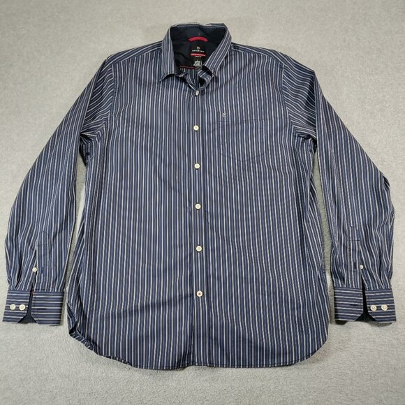 Victorinox Shirt Men Large Tailored Fit Flip Cuff Vented Performance Button Down - Picture 1 of 9